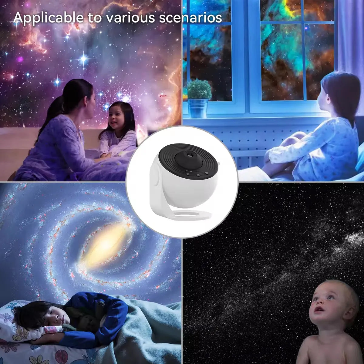 4K HD Galaxy Starry Night Projector with Twelve Film Discs, Adjustable Angle, and Ultra-Large Projection Area