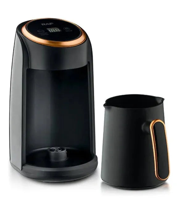 RAF Electric Turkish Coffee Maker with Digital Temperature Display, 3-in-1 Portable Coffee, Water, and Milk Heating Pot, 300ml, 600W