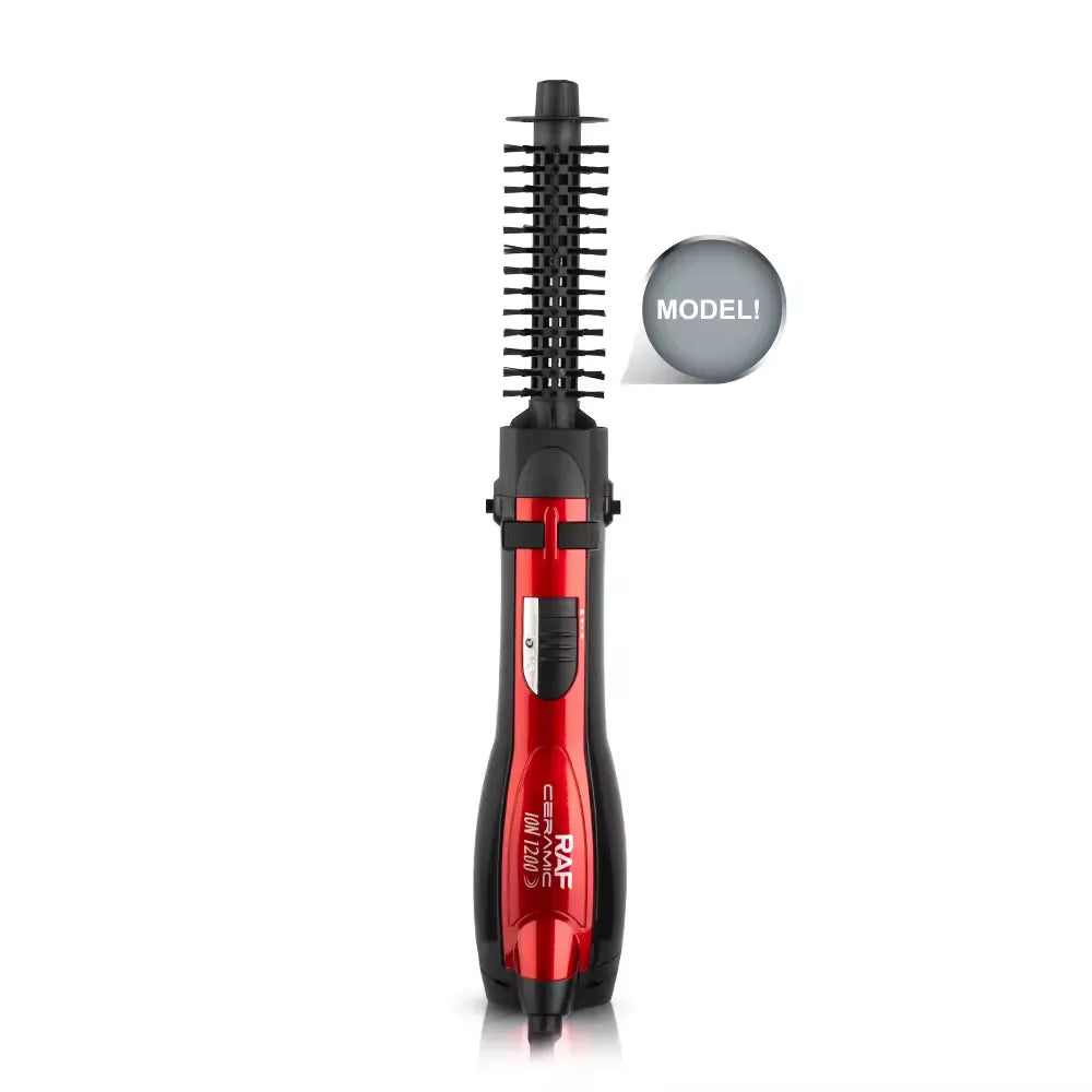 RAF 5-in-1 Multi-Functional Rotative Hair Styling Brush with Hot Air Comb, Straightener, Curler & Volumizer & Diffuser - 1200W