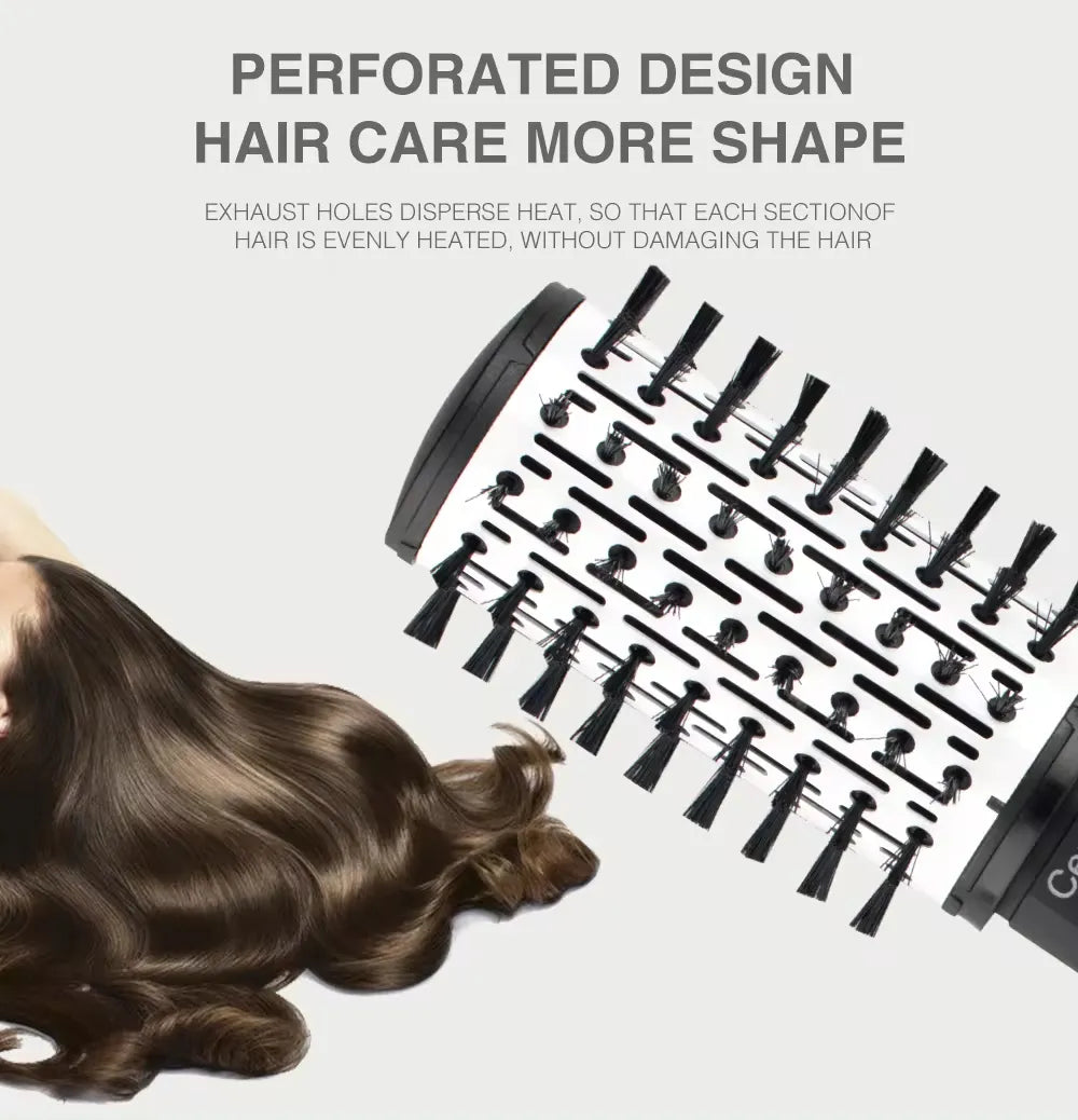 RAF 5-in-1 Multi-Functional Rotative Hair Styling Brush with Hot Air Comb, Straightener, Curler & Volumizer & Diffuser - 1200W