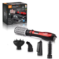 RAF 5-in-1 Multi-Functional Rotative Hair Styling Brush with Hot Air Comb, Straightener, Curler & Volumizer & Diffuser - 1200W