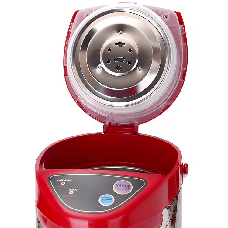 High-Capacity 6.8L Stainless Steel Electric Kettle with Hot Beverage Dispensing, Boil-Dry Protection & LED Indicator - 800W