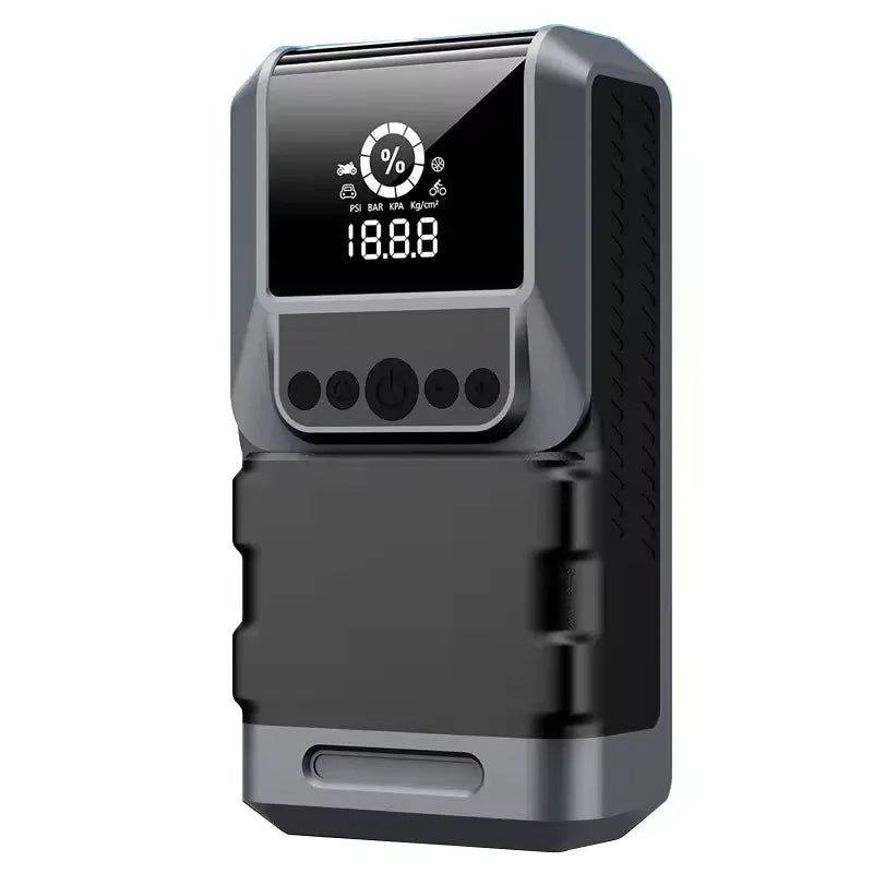 Portable 4-in-1 Car Jump Starter & Air Compressor with Emergency Flashlight & Power Bank - 150PSI Pressure