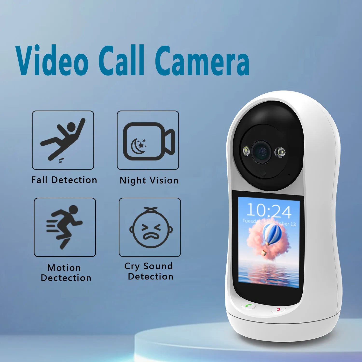 Smart High-Resolution Wifi Camera with 3MP, Night Vision, Motion Detection, and Two-Way Audio