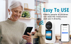 Smart High-Resolution Wifi Camera with 3MP, Night Vision, Motion Detection, and Two-Way Audio