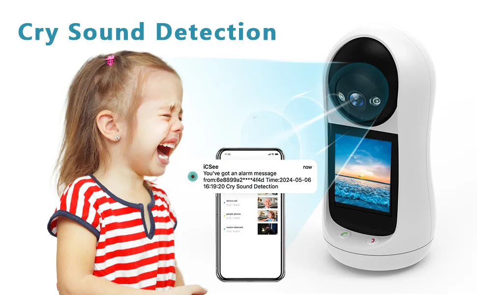 Smart High-Resolution Wifi Camera with 3MP, Night Vision, Motion Detection, and Two-Way Audio