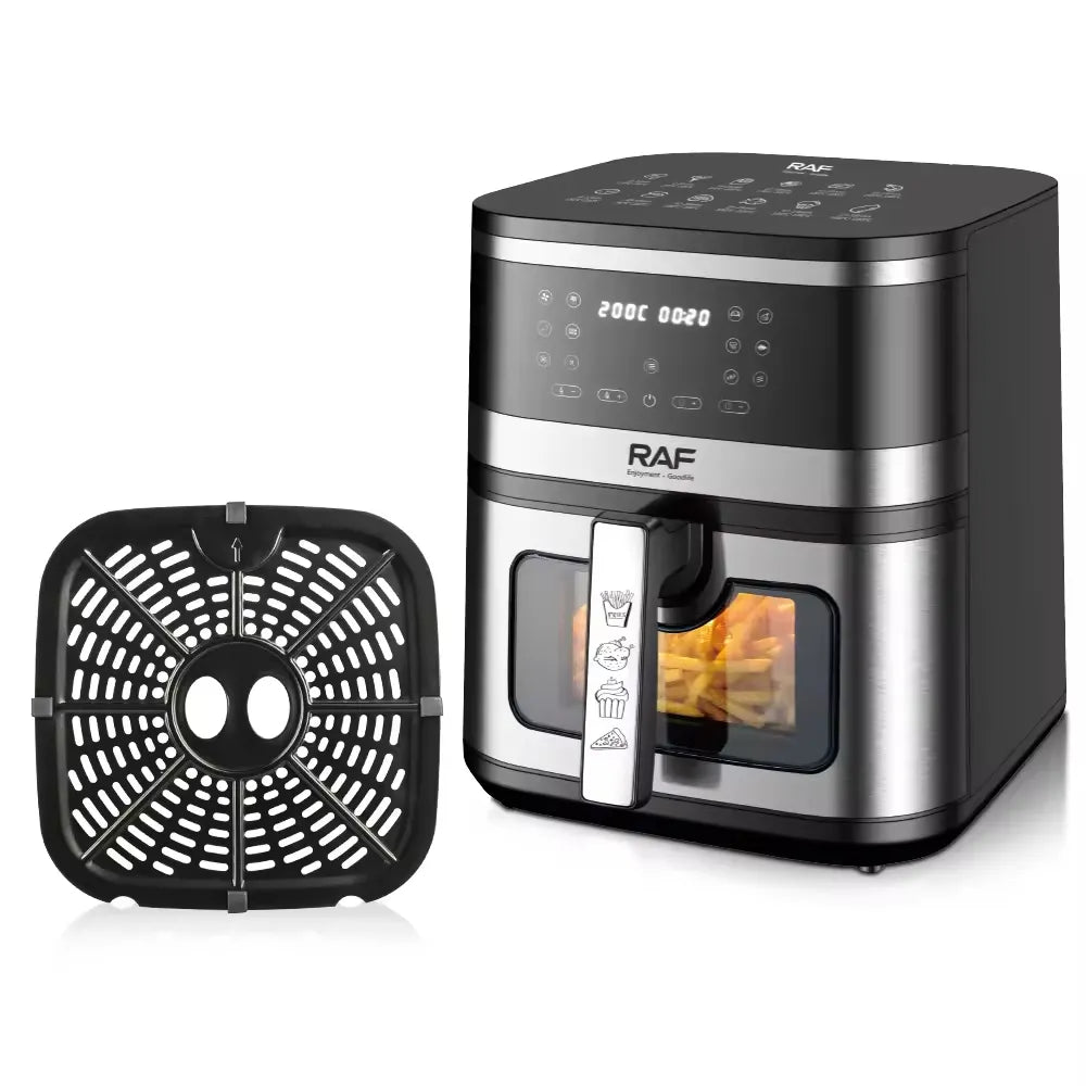 RAF 8L Electric Smart Air Fryer with Adjustable Thermostat & LCD Display - 1700W