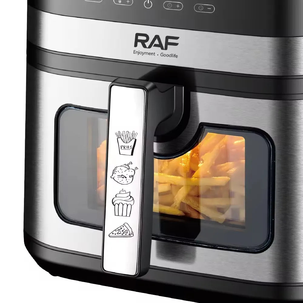RAF 8L Electric Smart Air Fryer with Adjustable Thermostat & LCD Display - 1700W