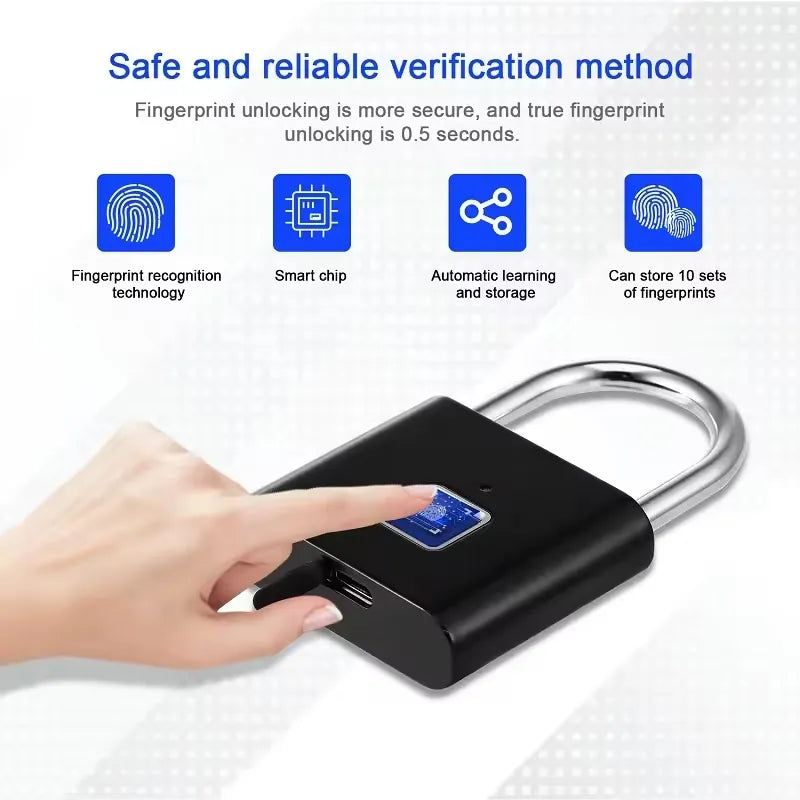 Smart Multipurpose Digital Keyless Fingerprint Padlock