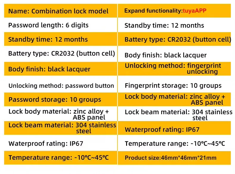 Smart Keypad Waterproof Padlock for Outdoor and Indoor Use