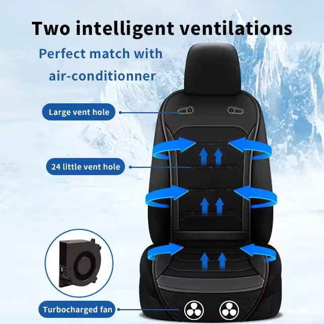 Air Cooling Universal 12V Car Seat Cushion with Adjustable Speed & Breathable Material