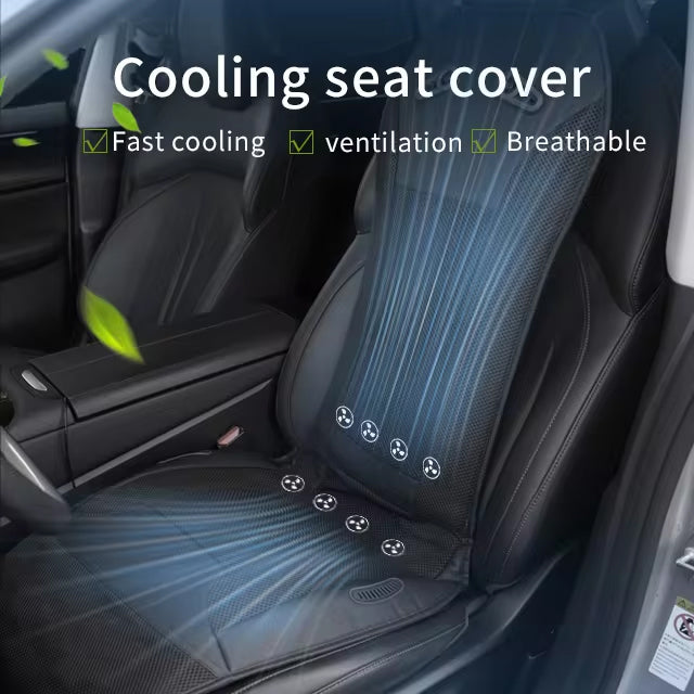 Air Cooling Universal 12V Car Seat Cushion with Adjustable Speed & Breathable Material
