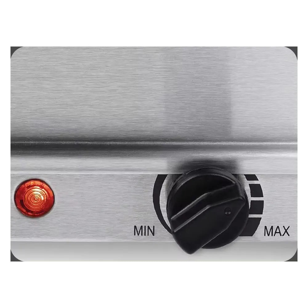 3-Section Electric Buffet Server & Warming Tray with Adjustable Thermostat - 300W