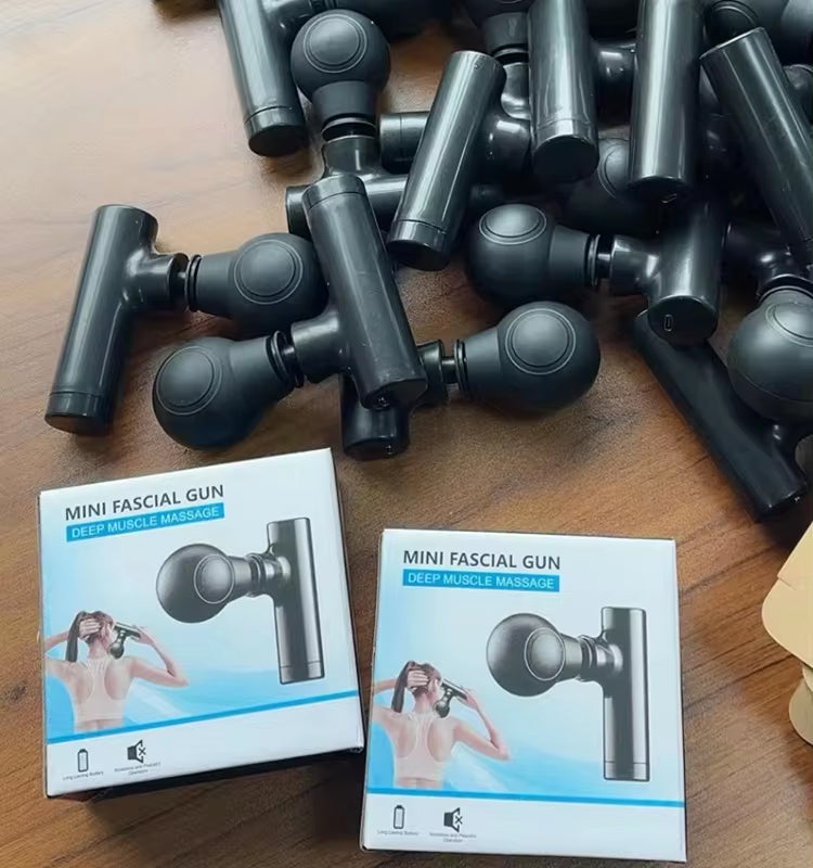 Portable Mini Rechargeable 3 Speed Fascial Massage Gun for Muscle Relaxation & Fun