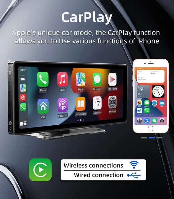 10.26-inch Portable Car Player with Apple CarPlay & Android Auto