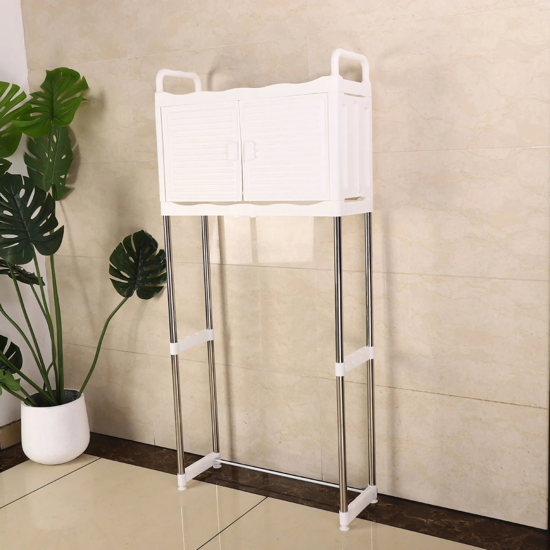 Versatile Multi-Purpose Washing Machine Storage Rack for Laundry Room and Bathroom