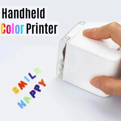 Portable Handheld Multi-Color Inkjet Bluetooth Printer for Multipurpose Usage