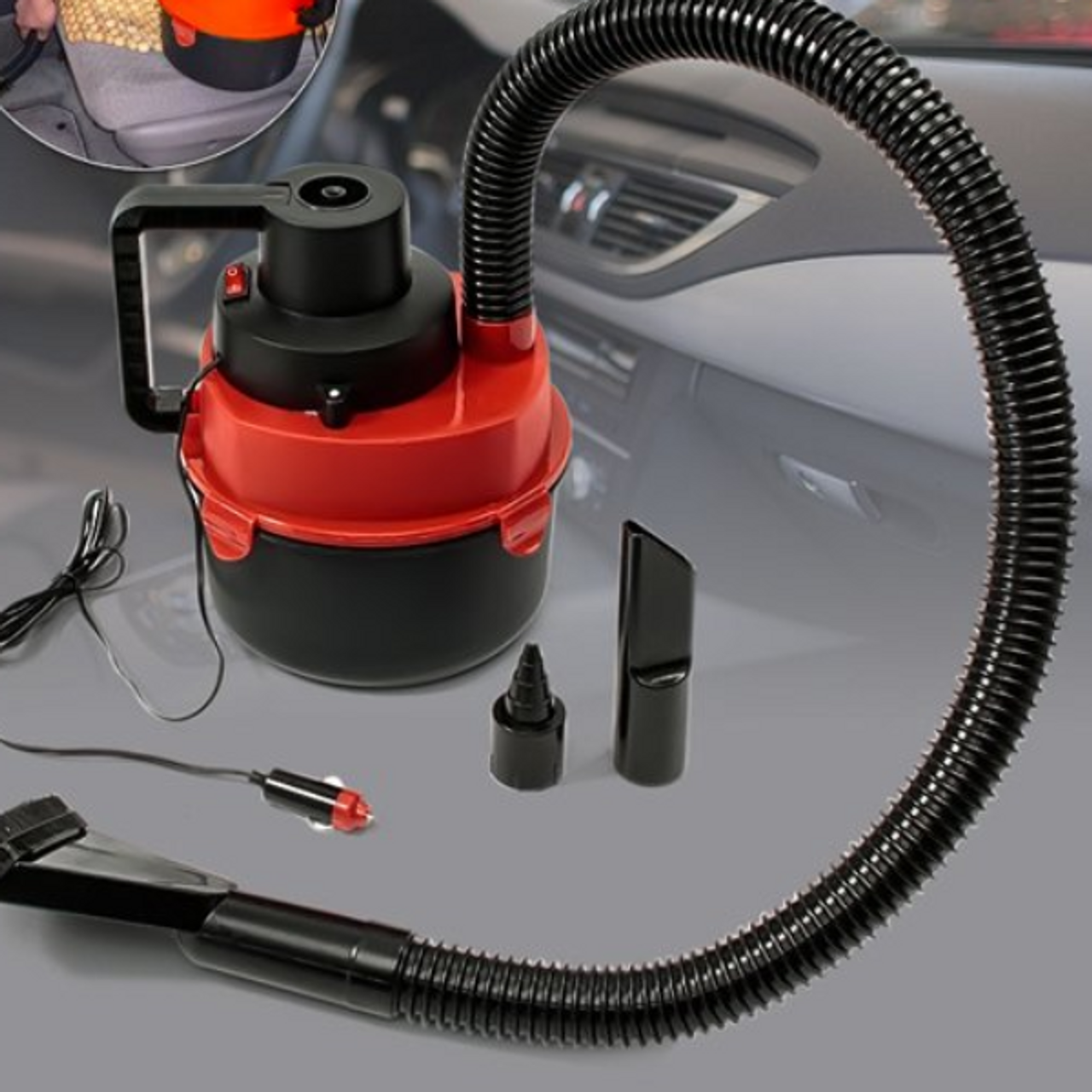 120W Mini Portable Wet & Dry Car Vacuum Cleaner & Inflater