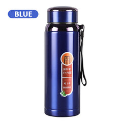 800ml SUS 316 Stainless Steel Vacuum Insulated Thermos Bottle with Tea Infuser, Leak-Proof Lid & Strap for Travel, Gym & Office