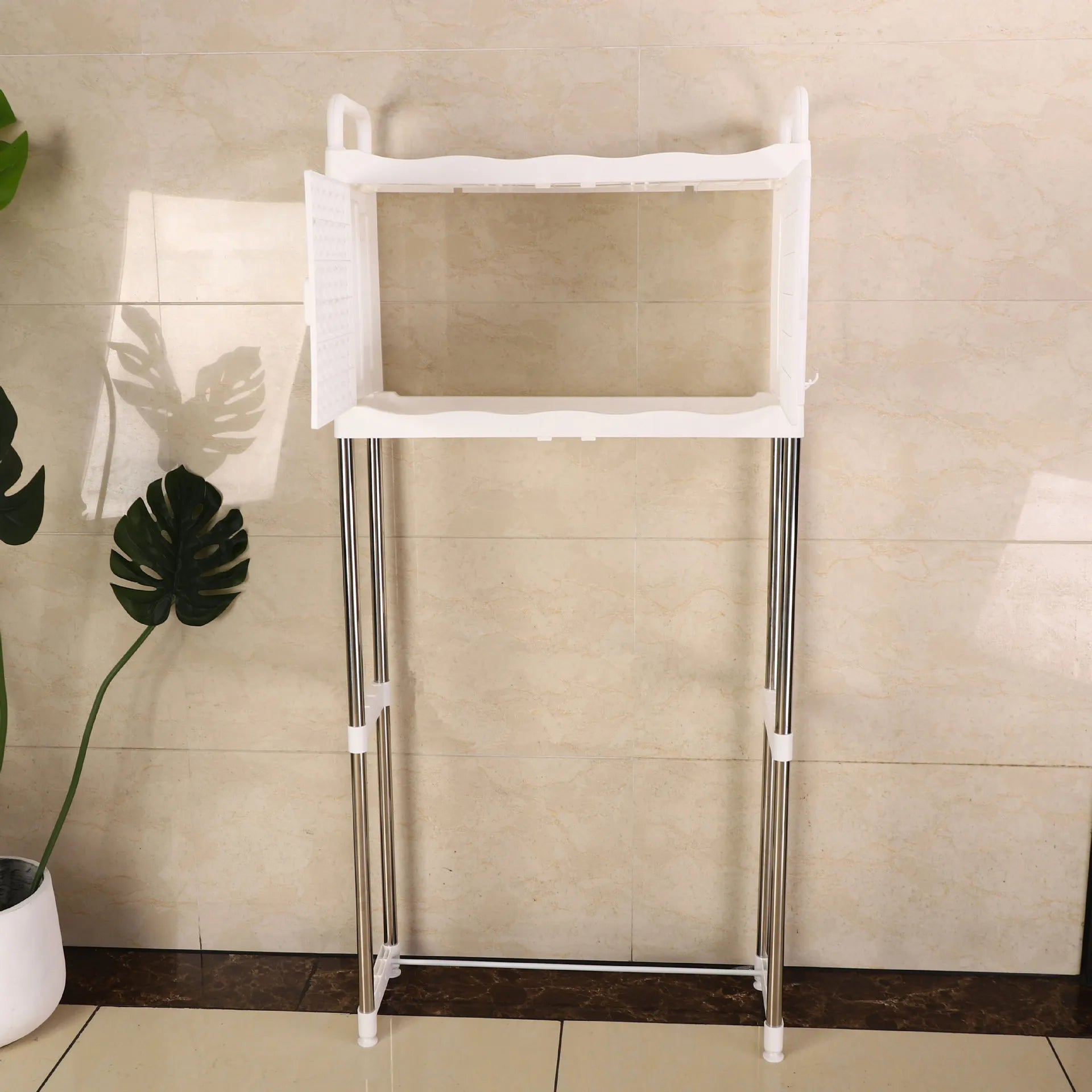 Versatile Multi-Purpose Washing Machine Storage Rack for Laundry Room and Bathroom