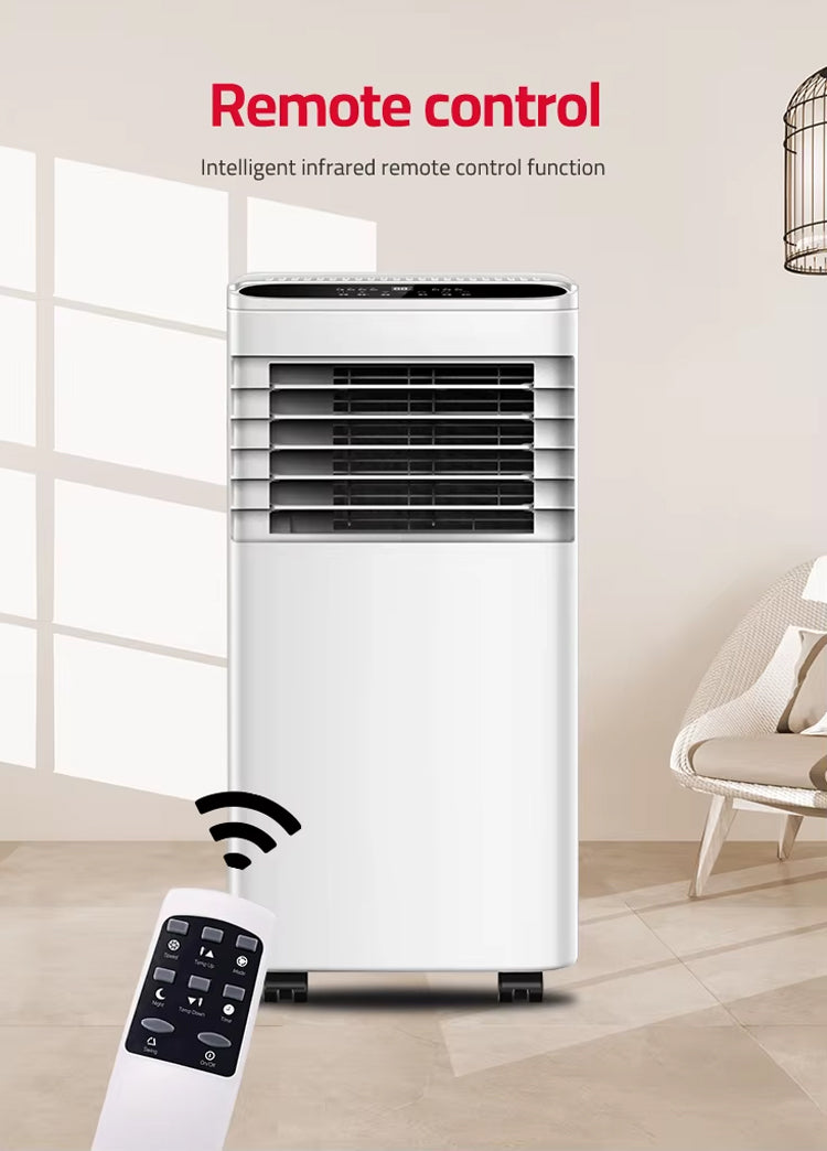UnitedStar 7000 BTU Portable Air Conditioner with Dehumidifier, Fan Mode, Remote Control & Class A Energy Efficiency (2.05kW)