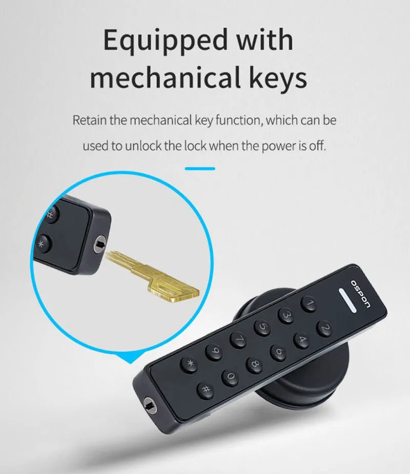 Ospon Advanced Keypad Door Lock with Password, Manual Key & Tuya App Control