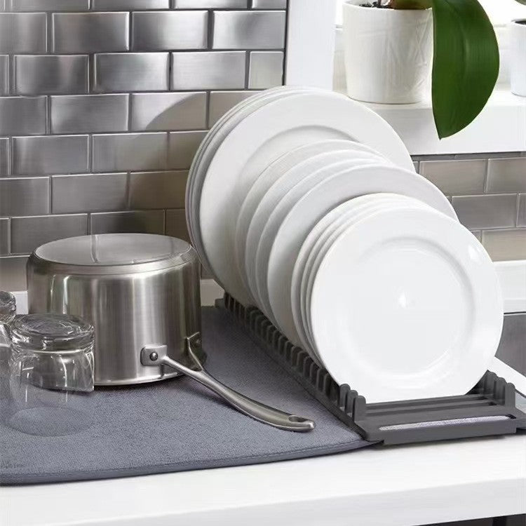 Multifunctional Super Absorbent Kitchen Drain Pad with Dish Drying Rack for Pots, Pans, Dishes, Glassware & Cutlery - 60 x 45 cm