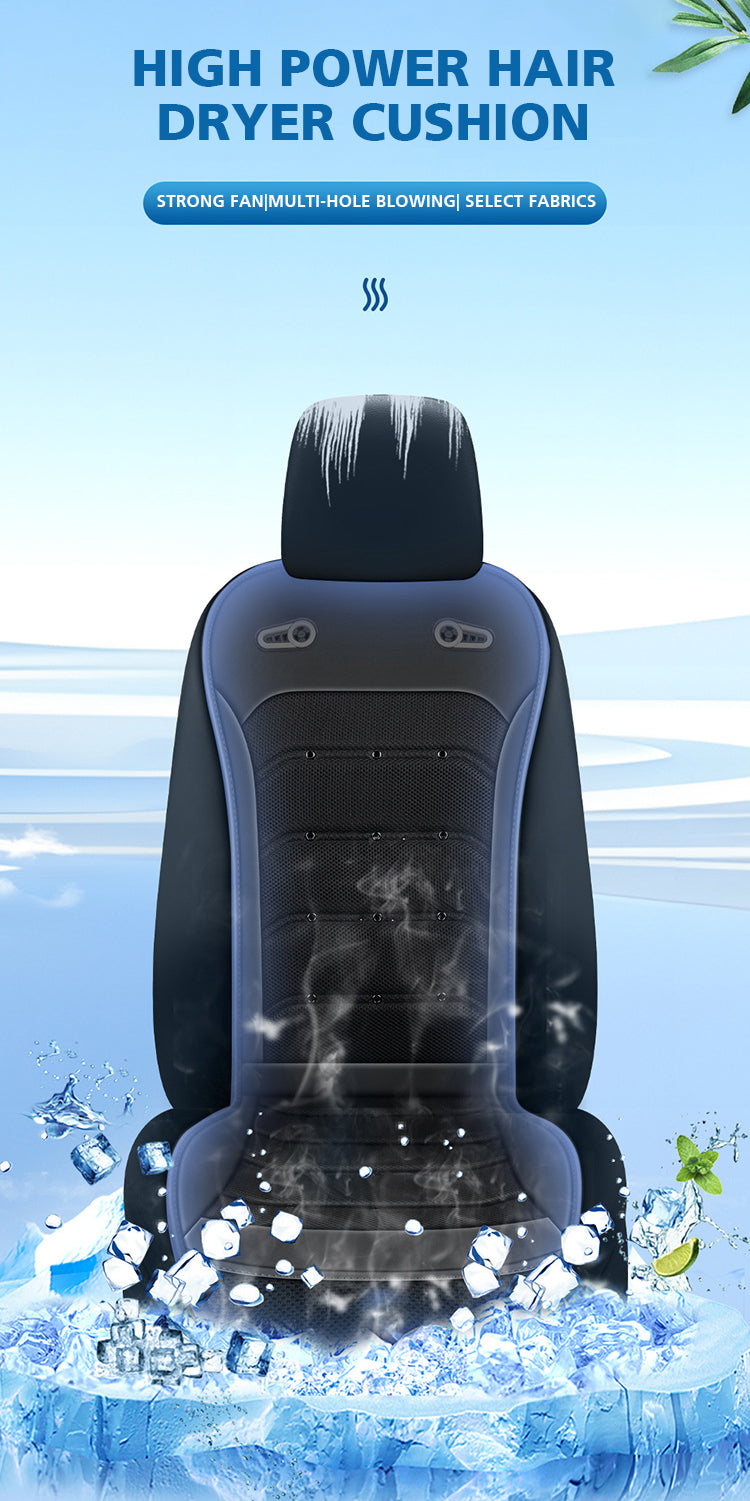 Air Cooling Universal 12V Car Seat Cushion with Adjustable Speed & Breathable Material