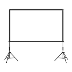 100-Inch Portable & Foldable Projector Screen with Double Bracket Stand for Indoor & Outdoor Use