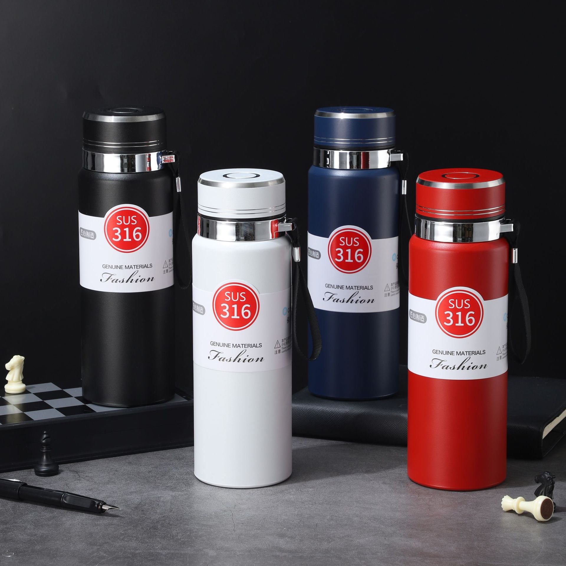 800ml Elegant SUS 316 Stainless Steel Vacuum Insulated Thermos Bottle with Tea Infuser & Leak-Proof Lid – Travel Flask for Hot & Cold Drinks