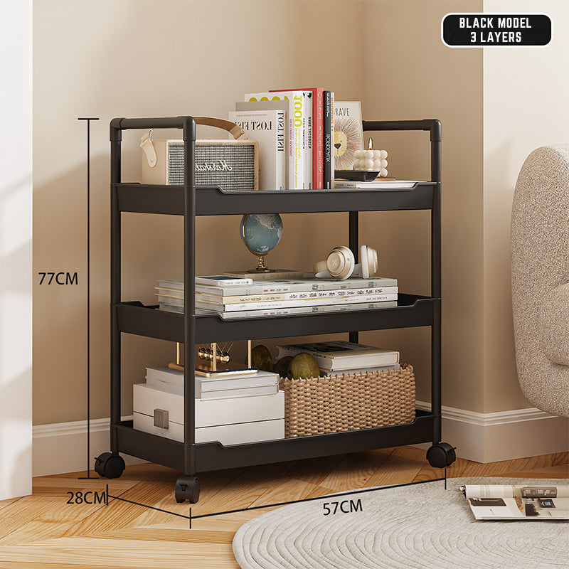 Multi-Tier Foldable Storage Rack – Portable, Space-Saving Organizer for Kitchen, Living Room & Pantry – 57 x 28 x 132 cm