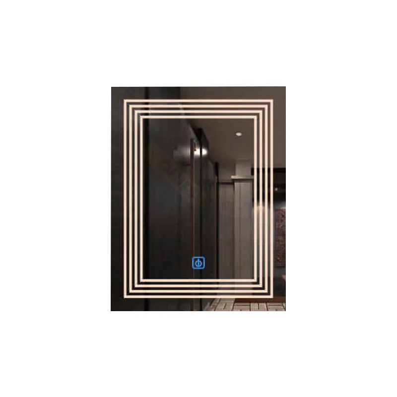 Smart Bathroom Bluetooth Speaker Vanity Mirror with Backlit LED Light, Anti-Fog, Touch Sensor, Timer - 60 x 80 cm
