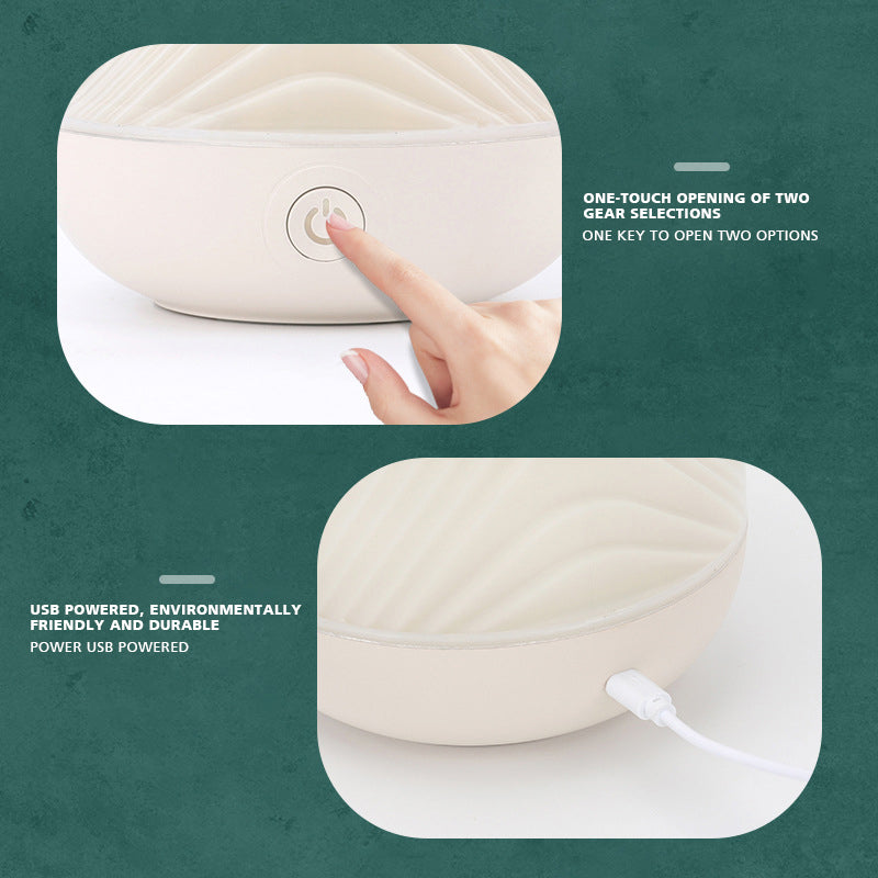 Rechargeable Ultrasonic Humidifier with Ambient Night Light, Top-Fill Transparent Tank & Portable Cordless Design - 700ml