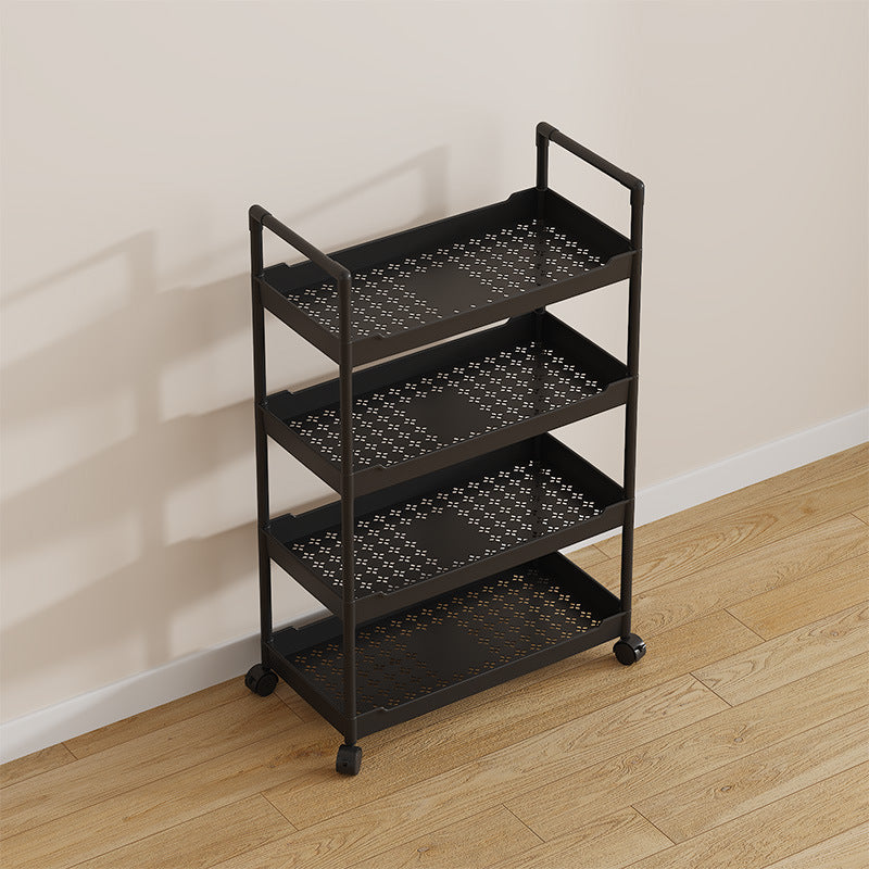 Multi-Tier Foldable Storage Rack – Portable, Space-Saving Organizer for Kitchen, Living Room & Pantry – 57 x 28 x 132 cm