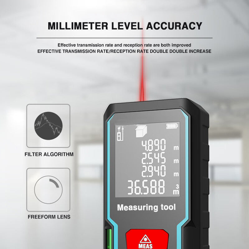 High-Precision Infrared Laser Distance Measuring Meter – 80m Range