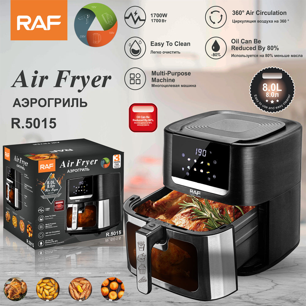RAF Multi-Purpose Digital Air Fryer 1700W & 8 Litres Capacity