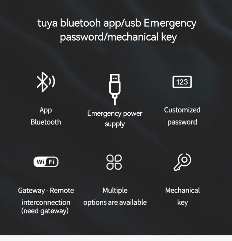 Ospon Advanced Keypad Door Lock with Password, Manual Key & Tuya App Control