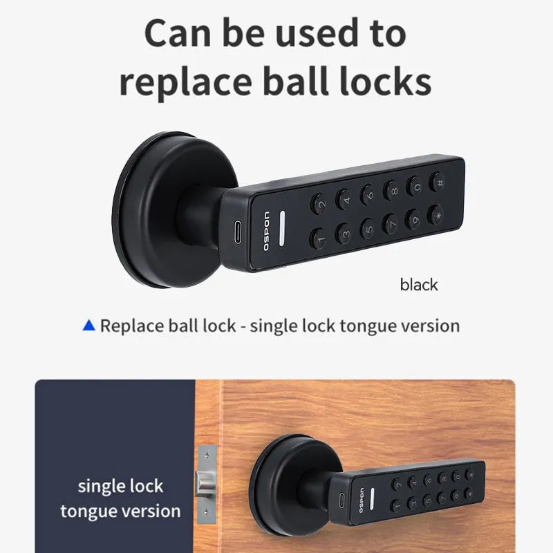 Ospon Advanced Keypad Door Lock with Password, Manual Key & Tuya App Control