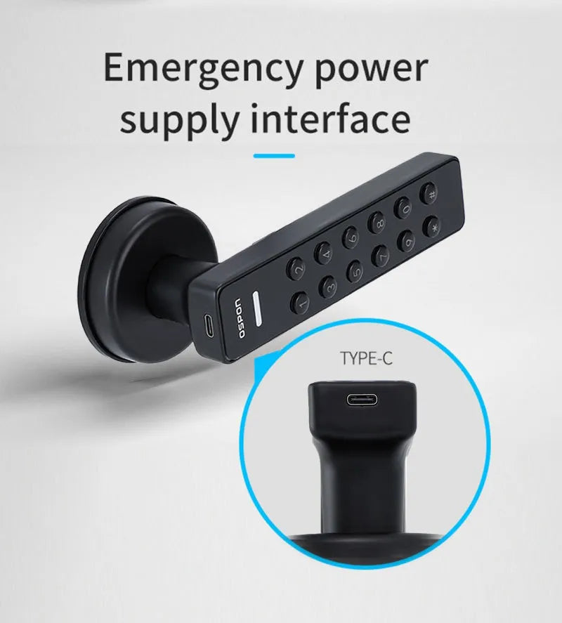 Ospon Advanced Keypad Door Lock with Password, Manual Key & Tuya App Control