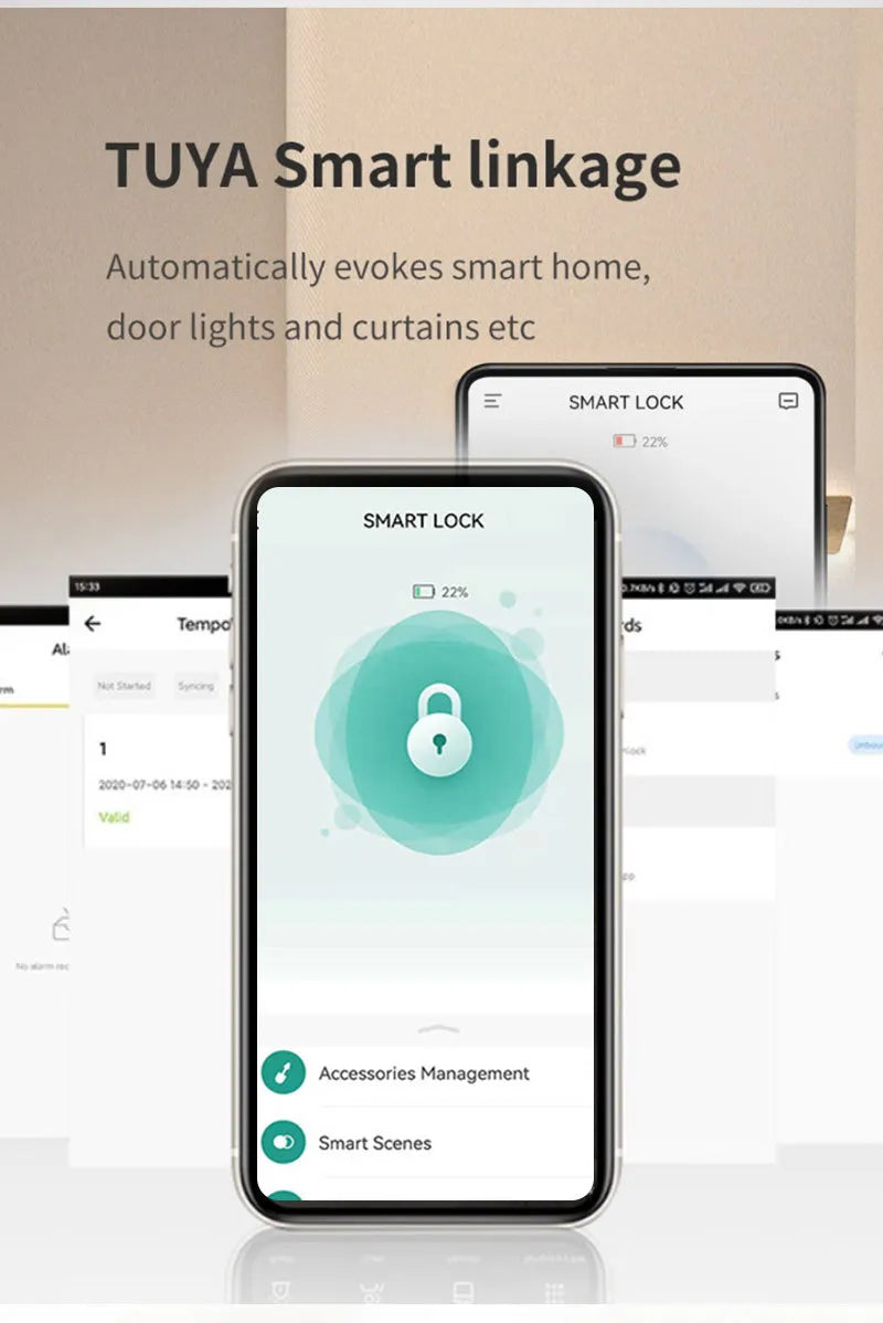 Ospon Advanced Keypad Door Lock with Password, Manual Key & Tuya App Control