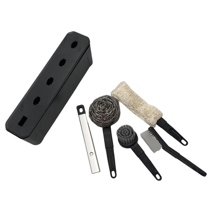 4-in-1 Multi-Brush Kitchen Cleaning Kit with Detachable Handle & Drainage Design