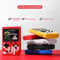 400-in-1 Retro Handheld Game Box Console with 3.0" LCD, TV Output & 6-Hour Battery
