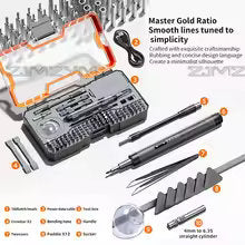 120-in-1 Multifunctional Electric Screwdriver Set with 500mAh Rechargeable Battery, 150RPM Speed, Type-C Charging, Precision Bits & Portable Tool Case