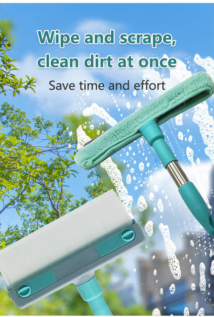 5 Piece Professional Window Cleaning Kit with Scrubber, High Quality Material and Multiple Brush Hea
