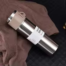 500ml Stainless Steel Double Wall Vacuum Flask with 3 Cup Lids – 12 Hours Hot & Cold Insulated Bottle for Outdoor, Office & Travel Use