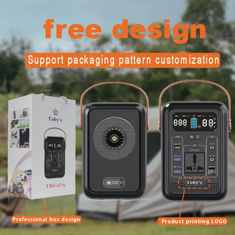 Toby's Portable Power Station with Fast Charging, Car Jump Starter, and Multiple Charging Options - 47000mAH capacity