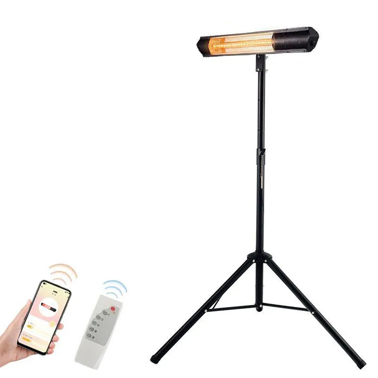 Sepat Electric Heater with Tripod Stand, Remote Control and Safety Protection - 2000W