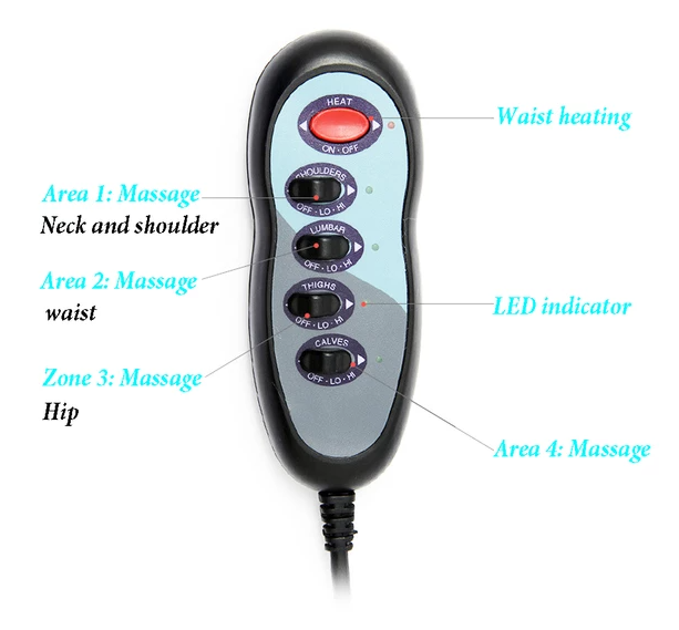 Full Body Massaging Mat with Heating & 7 Massage Modes with Relaxing Cushion