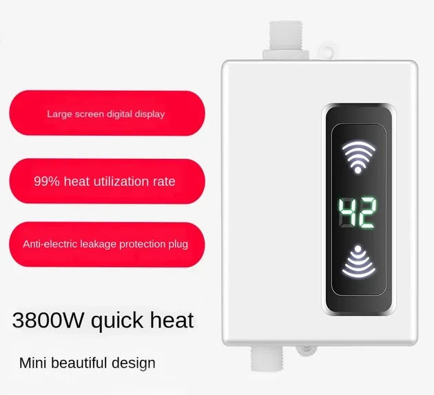 Multipurpose Instant Thermostatic Electric Water Heater with Shower Head and Temperature Control & Display