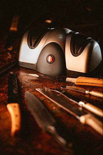 Electric Blade Sharpener for Knives and Blades with Anti-slip Technology